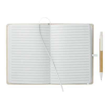 Organic Cotton Bound Notebook w/Pen
