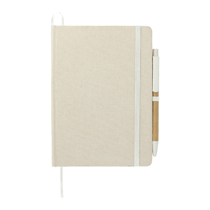 Organic Cotton Bound Notebook w/Pen