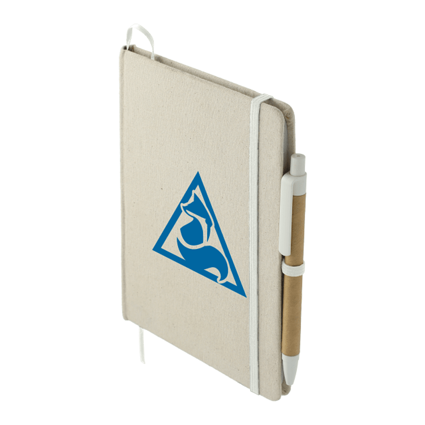 Organic Cotton Bound Notebook w/Pen