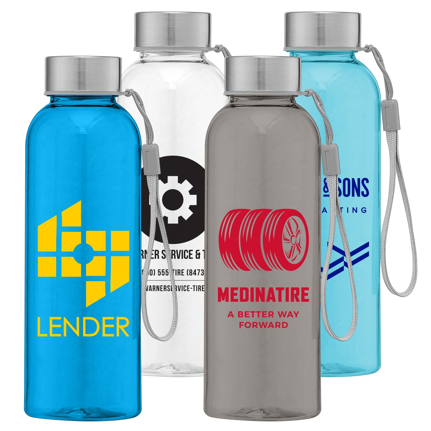 RPET Water Bottle with Wrist Strap 17 oz.